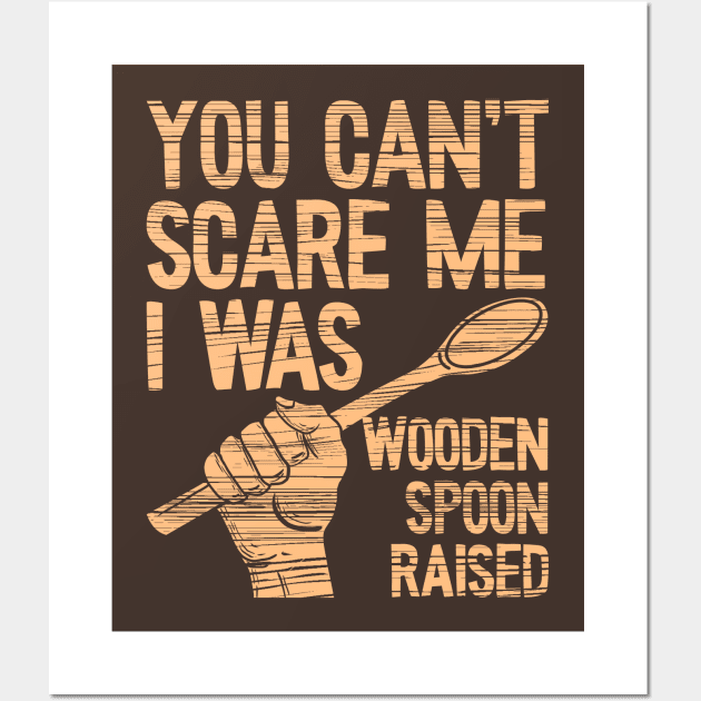 Scared Wooden Spoon (Mono) Wall Art by nickbeta